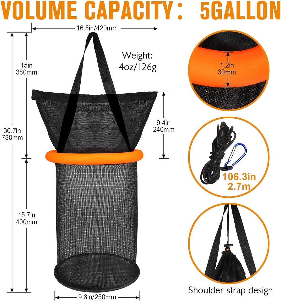 filet de pêche pliable pliable maille Nylon filet ... - Grandado