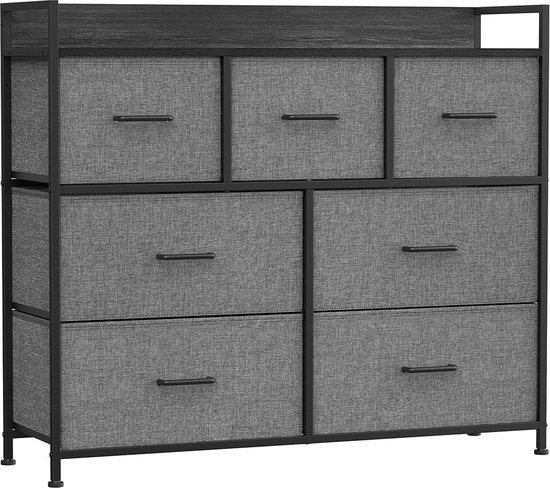 YITAHOME Ladekast , Kationische Stof 5 Lade Opbergorganizer Voor Slaapkamer Woonkamer Kast Stevig Stalen Frame Gemakkelijk Te Trekken Stoffen Bakken En Houten Top Dressoir Donkergrijs 658368777 YITAHOME Ladekast , Kationische Stof 5 Lade Opbergorganizer Voor Slaapkamer Woonkamer Kast Stevig Stalen Frame Gemakkelijk Te Trekken Stoffen Bakken En Houten Top Dressoir Donkergrijs 658368777