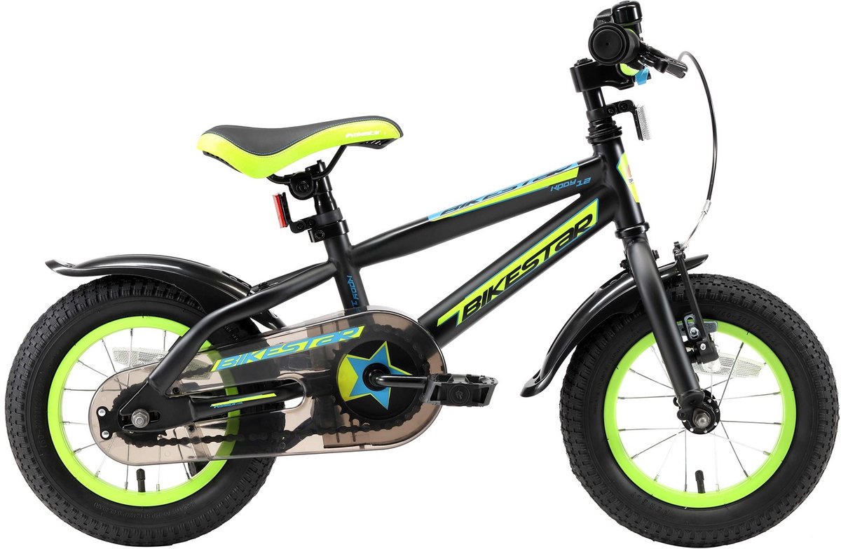 Bikestar 12 inch Urban Jungle kinderfiets, zwart / geel