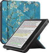 Hoesje Geschikt voor Kobo Libra Colour Hoesje Luxe Bescherm Case Trifold - Hoes Geschikt voor Kobo Libra Colour Hoes Book Cover - Bloesem