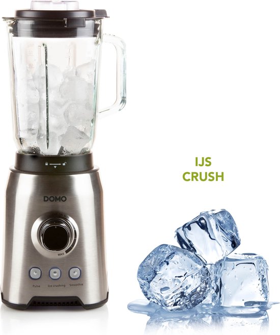 DOMO DO710BL Blender - 1,5L - 1000 W - Glazen Kan - Smoothie Maker van Domo — afbeelding 4