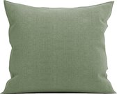 Heckettlane Kussensloop Franela-K - Kussenhoes van 80x80 cm - 1 stuk - 100% Katoen-Flanel - Groen