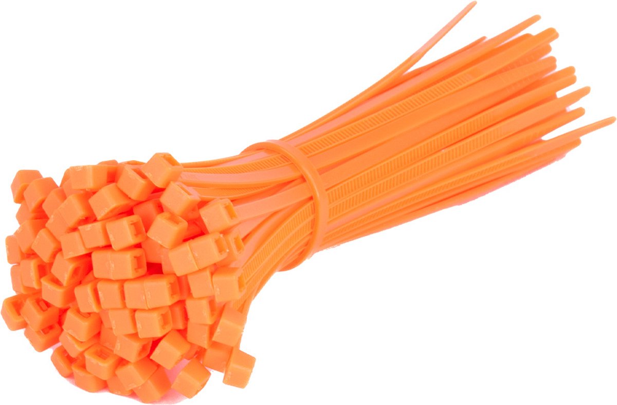 TD47 Kabelbinders 2.5 x 200 mm Oranje - Tie wraps - Tyraps