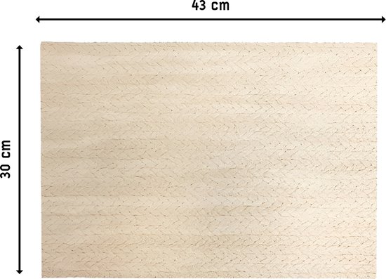 Raved Napperons Elsa - Set de 6 pièces - Dove - Aspect cuir - Plastique - Table à manger - Sous-couche - Hydrofuge