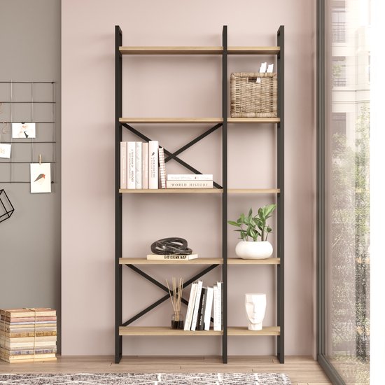 Boekenkast Wit Metaal - 4 planken - 51x36x170cm - Vita | Leen Bakker