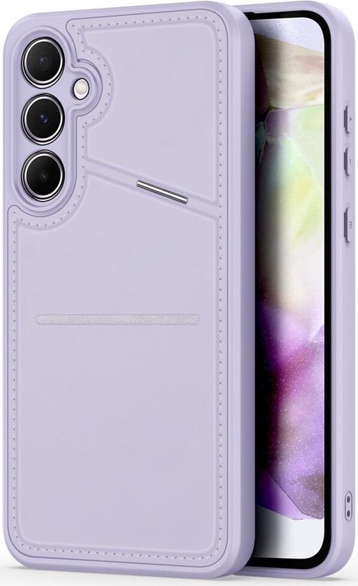 Dux Ducis Rafi II Étui pour Samsung Galaxy A35 Porte-Cartes avec Rabat Violet