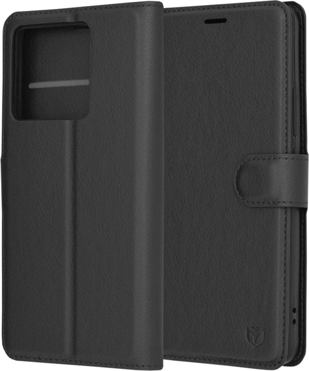 Techsuit Leather Folio Book Wallet Case hoesje voor Xiaomi 13T/13T Pro - Zwart