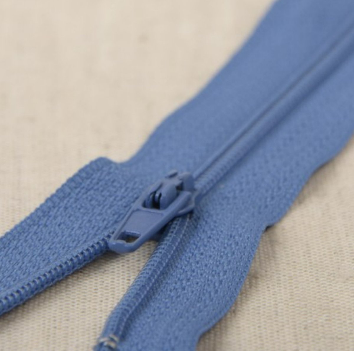 Fijne rits polyester koninklijk blauw 15cm - niet-deelbaar stevige rits