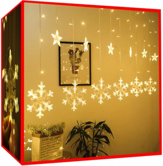 Ruhhy 138 LED Lichtgordijn Warmwit - Sfeervolle Decoratie voor Elke Ruimte