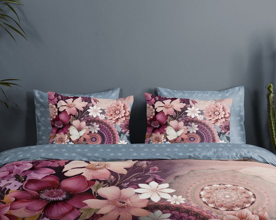 HIP dekbedovertrek mandalas & bloemen - Lits jumeaux 240x200/220 cm - Multi - 100% Katoen satijn — afbeelding 2