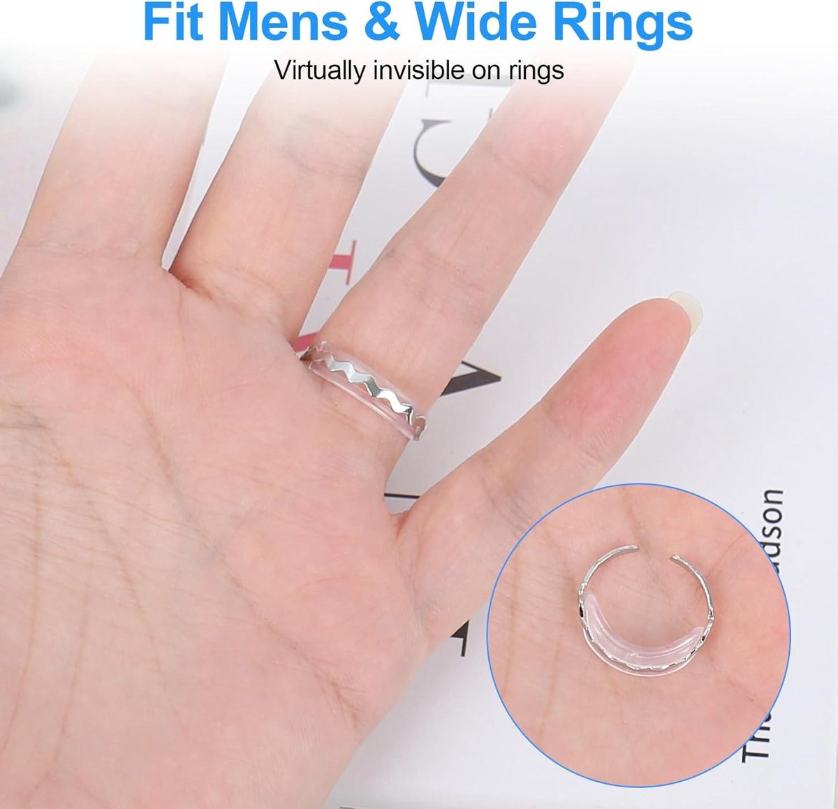 16 Ringverstellers, 8 Maat Ringmaat Verstel Pads, Onzichtbare Ringverstellers, Transparante Plastic Ringverstellers (Ringen Niet Inbegrepen