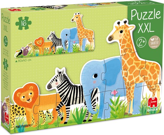 Foto: Jumbo goula vormenpuzzel xxl jungle 16 stukjes