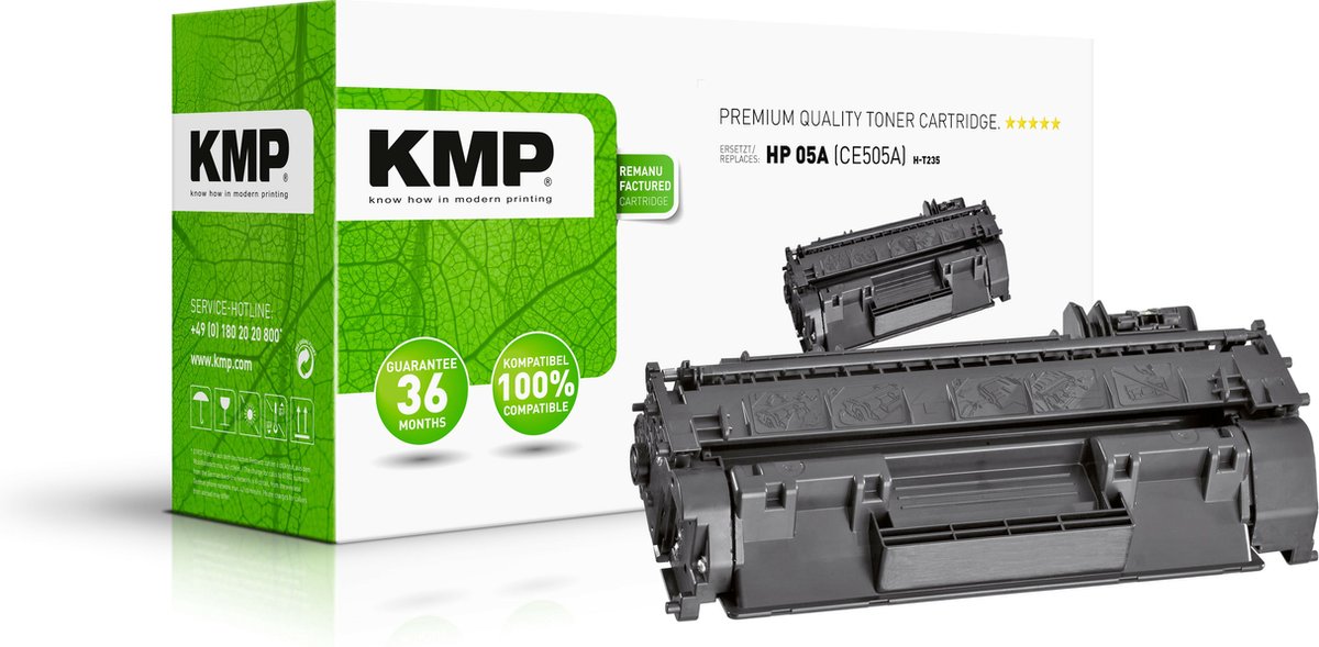 KMP H-T235 Tonercassette vervangt HP 05A, CE505A Zwart 2300 bladzijden Compatibel Toner