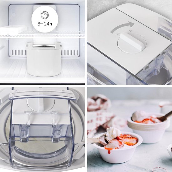 IJsmachine 540 W - 15 L Kom - Maak Zelfgemaakte Desserts - Italiaans IJs Sorbet Yoghurtijs - Thuis Heerlijk Roomijs Schepijs - 30 Minuten — afbeelding 5