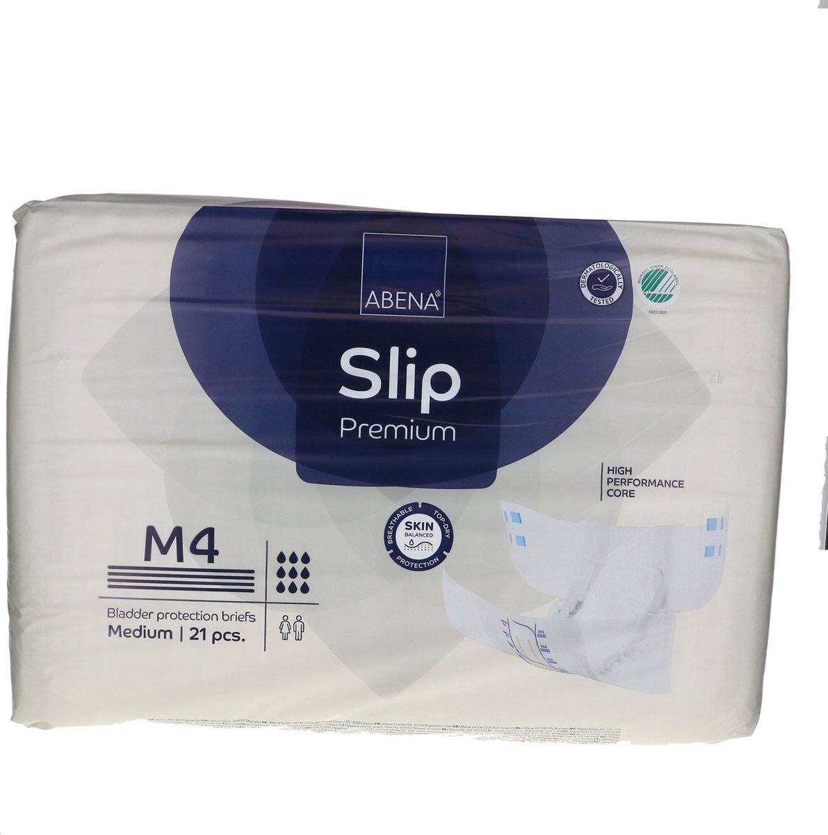 Goedkoopste Voordeelverpakking van 2 x Abena Slip Premium M4 3600 ml, 21stuks