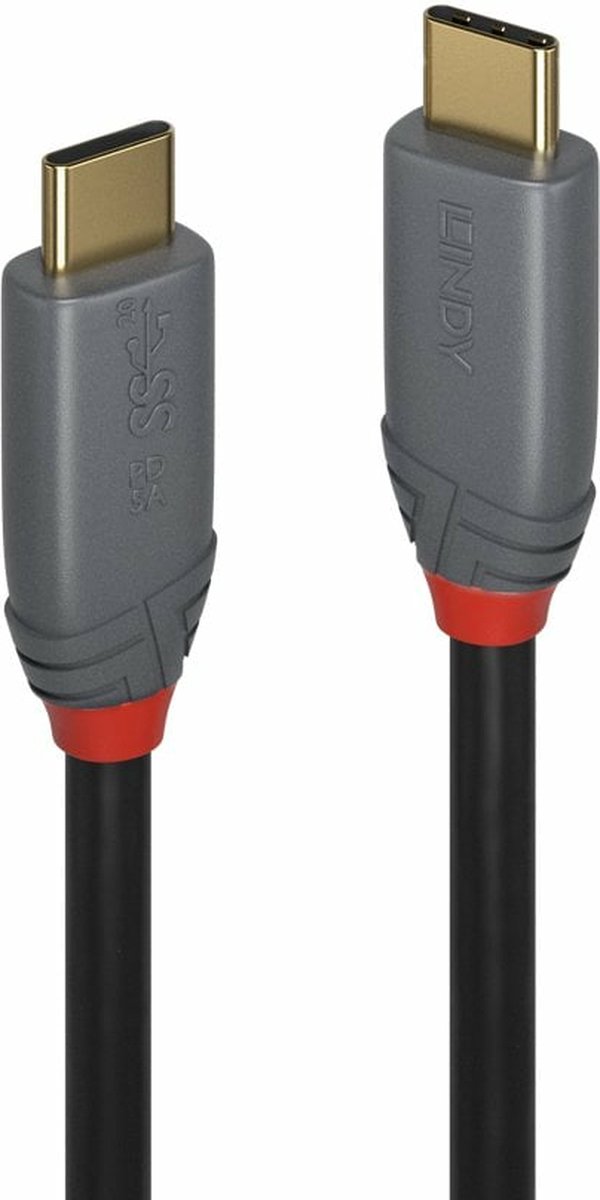 Lindy 36903 USB-kabel USB 3.2 Gen 2 (3.1 Gen 2) 2 m USB C Zwart
