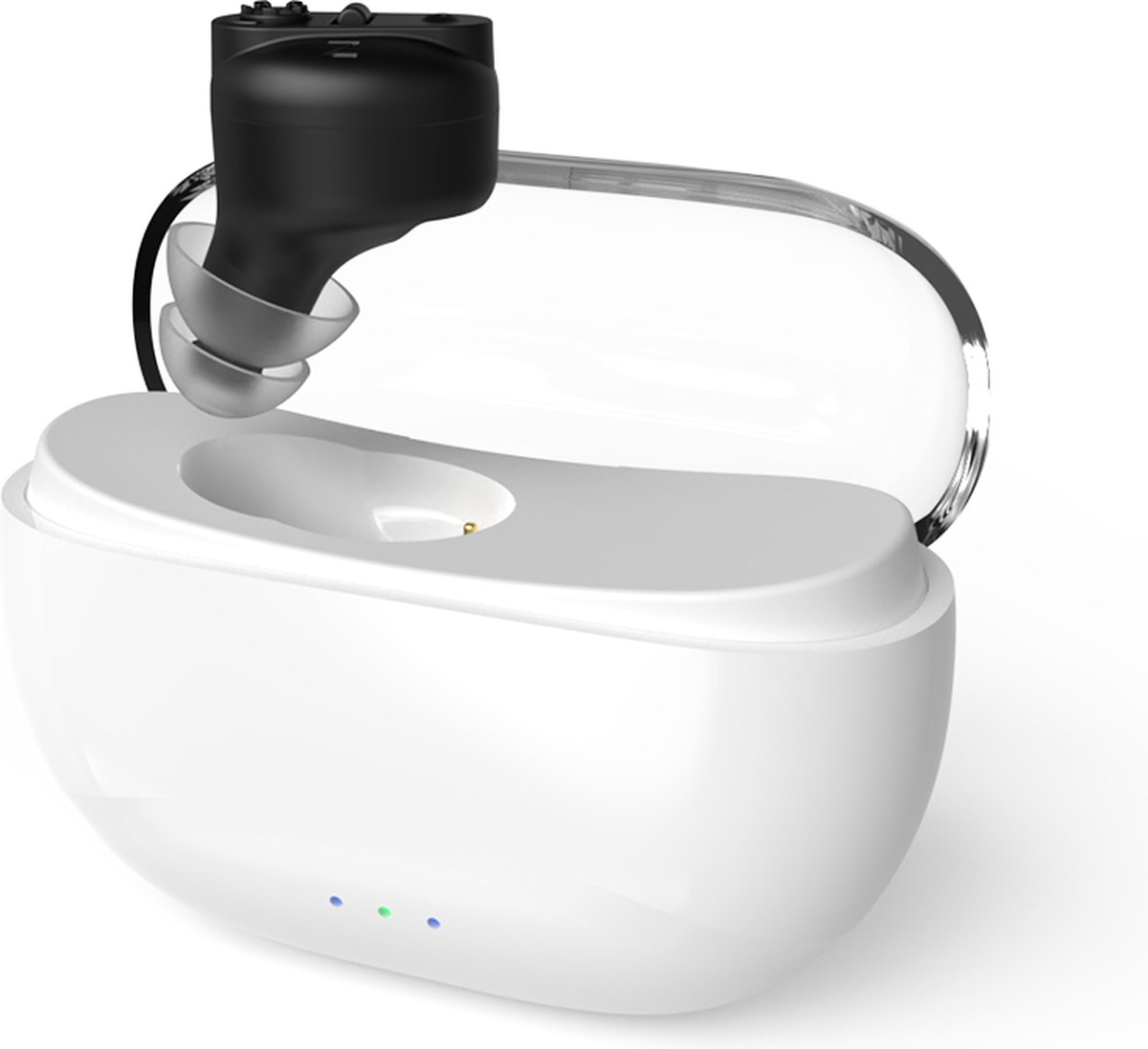 Goedkoopste Pro Care Excellent Quality® Mini Intelligent digitaal Gehoorapparaat met 16 Channel geluid reductie - oplaadbaar voor in het oor (IHO) Universeel links of rechts - Gehoorapparaat oplaadbaar - Gehoorversterker - Zwart - FAGG - Oplaadbare Case Wit