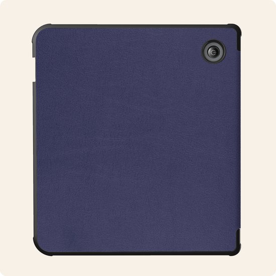 Hoesje Geschikt voor Kobo Libra Colour Hoes Book Case - Hoes Geschikt voor Kobo Libra Colour Hoesje Book Cover - Donkerblauw van Hoesje  — afbeelding 5