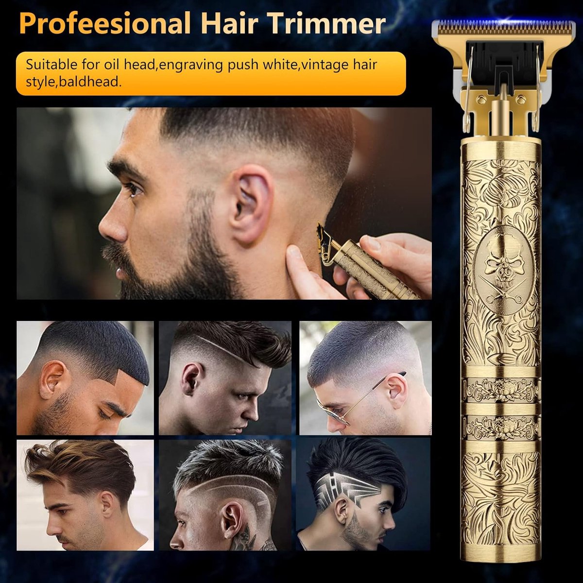 Professionele tondeuse trimmer voor heren baardtrimmer langhaartrimmer