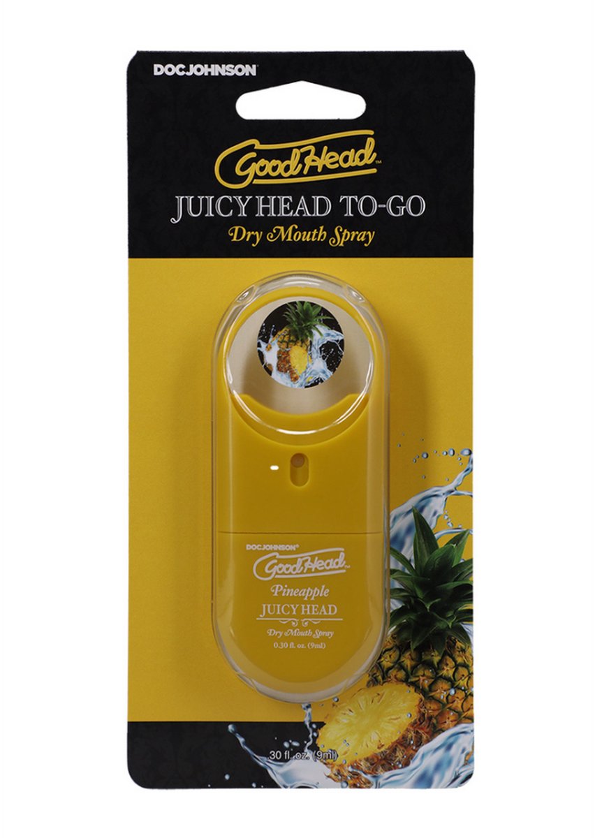 Goedkoopste Doc Johnson Juicy Head Mouth Spray To-Go - Pineapple - 2 fl oz / 60 ml yellow