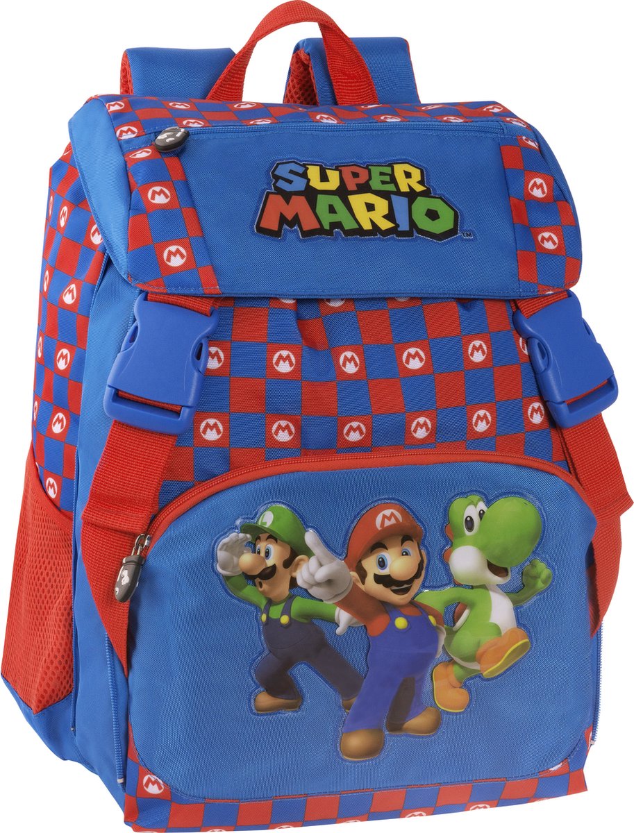 Super Mario Rugzak, Mushroom Kingdom - 42 x 31 x 11 (+9) cm - Polyester