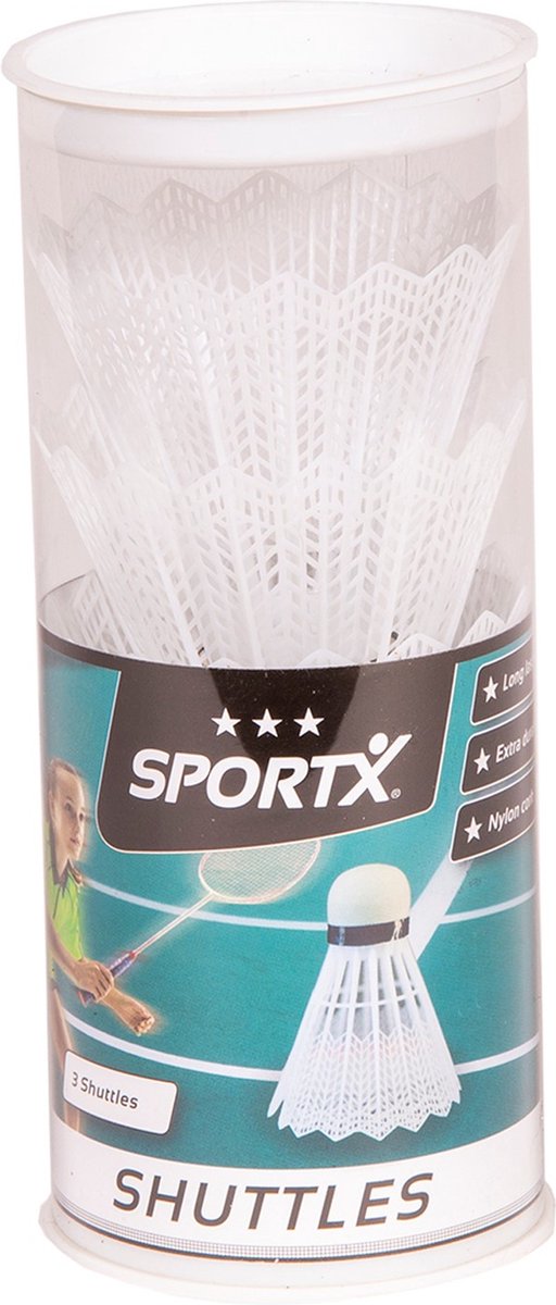 SportX Shuttle Wit 3 in koker