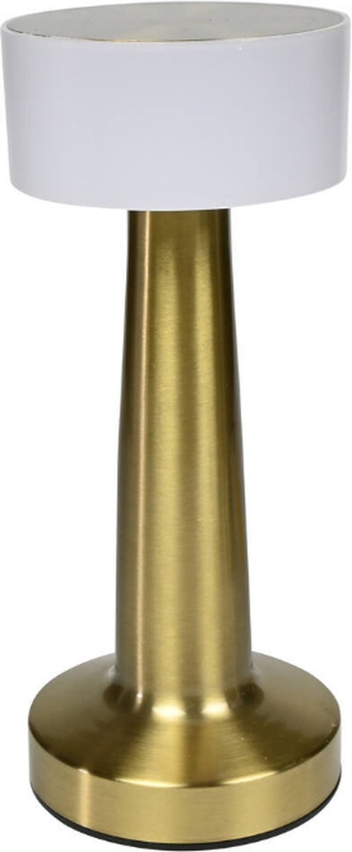 Tafellamp Oplaadbaar – Moderne Touch lamp – Draadloos - Nachtlamp – 21 cm – Dimbaar - Goud