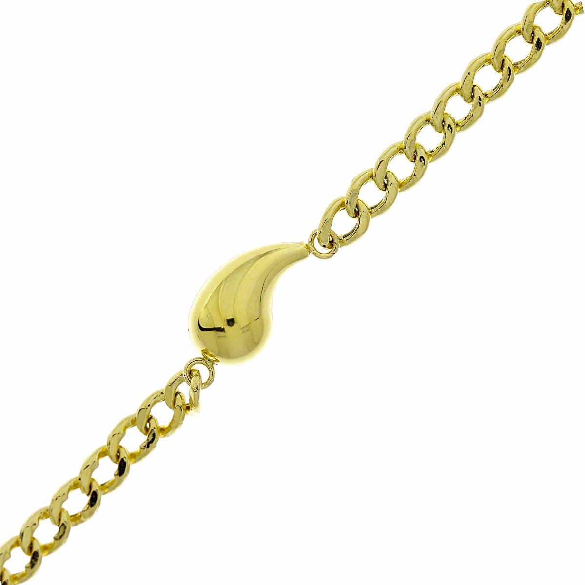Gouden Druppel Armband 17 + 1 cm 14 karaats