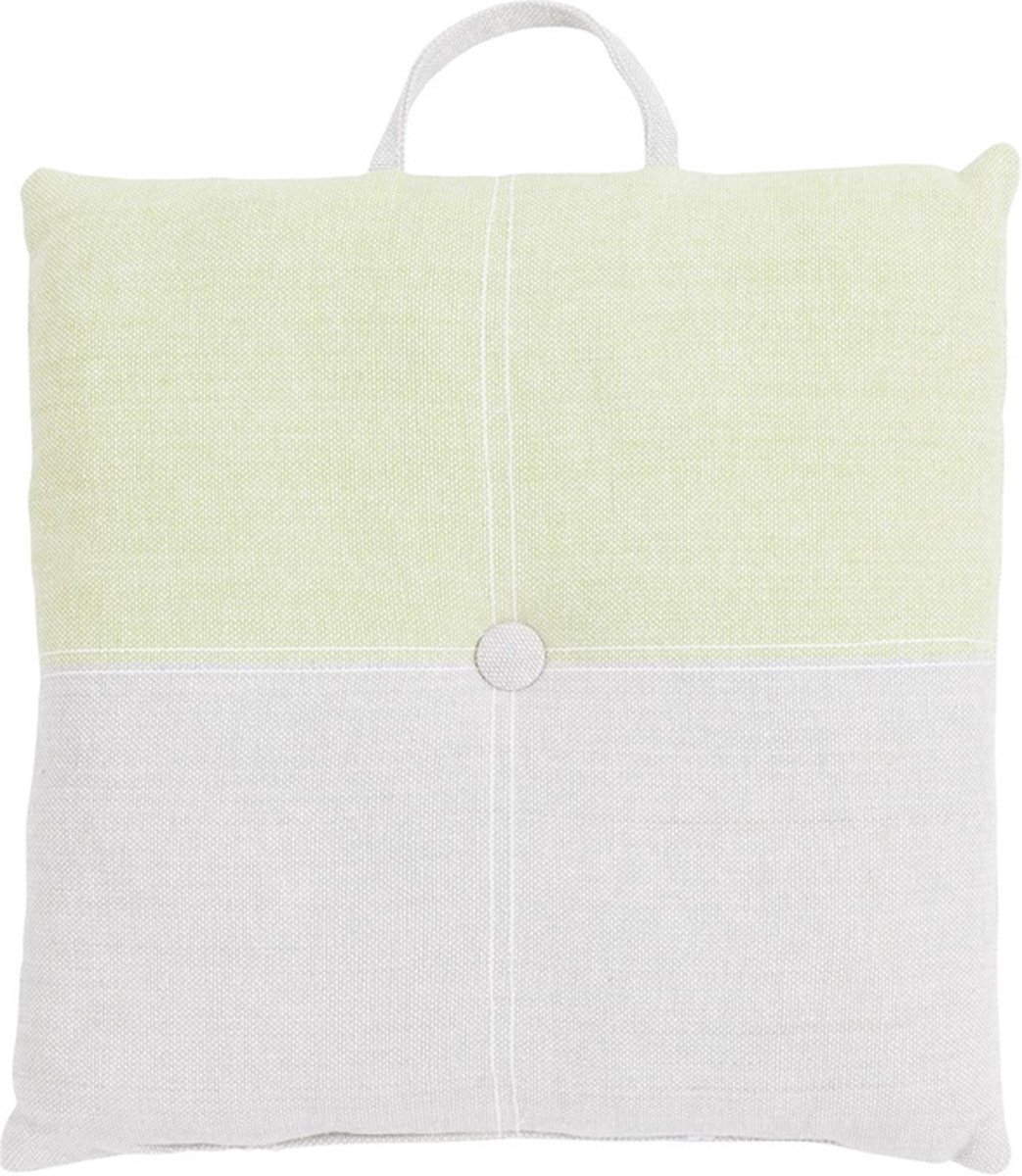 Linen & More Duo Tone Sand Groen Mattress Handle | 40 X 40 | Sierkussen Voor Woonkamer Of Slaapkamer