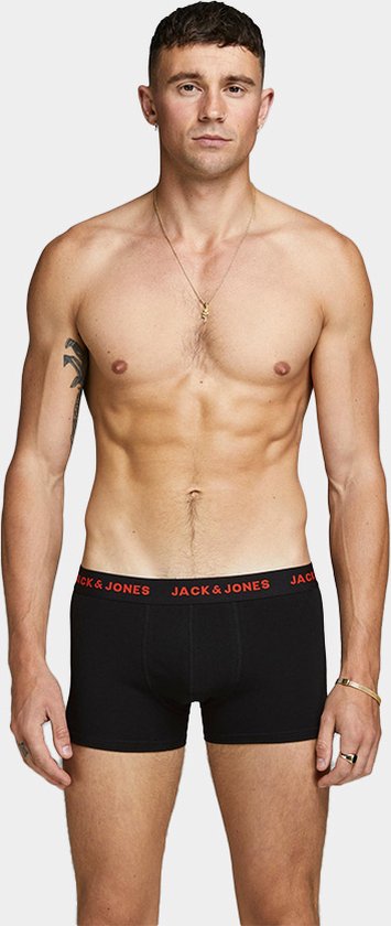 JACK & JONES Jacbasic trunks (7-pack), heren boxers normale lengte, zwart