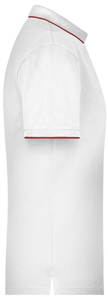 Polo shirt Golf Pro premium wit/rood voor heren - Witte herenkleding - Werkkleding/zakelijke kleding polo t-shirt M van Golf Pro — afbeelding 2