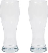 Bierglazen - Transparant - Glas - Set van 2 - 500 ml