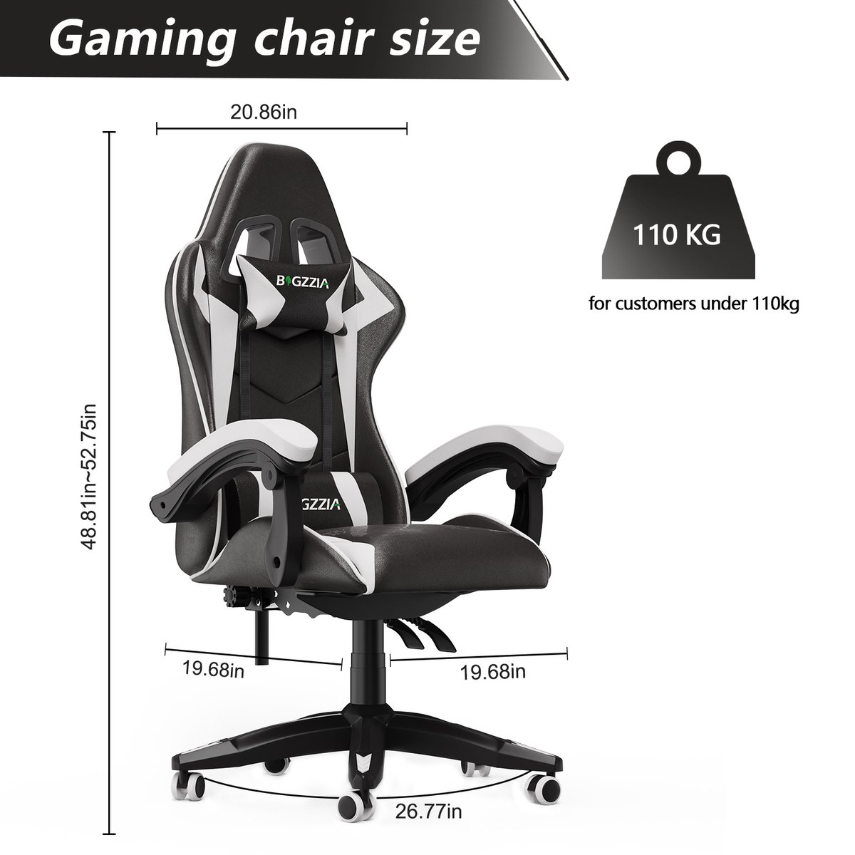 Gamerstoel - Ergonomische gamestoel - Gamerstoel met - afbeelding 3
