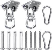 Heavy Duty Swing Hangers (2 Pack) – Stainless Steel 360 Degree Rotating Swivel Hooks with Screws 400kg Capacity for Concrete Wooden Sets Hammock Chair Sand Bag Swing Set