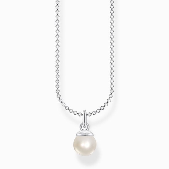 Thomas Sabo Dames-Ketting 925 Zilver Zoetwaterparel One Size 88276574