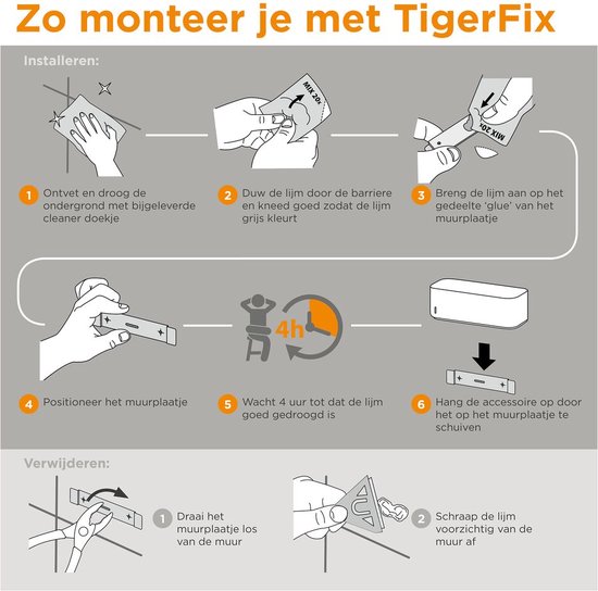 Tiger - Colle TigerFix - sans perçage - Colle - Colle Accessoires de vêtements pour bébé