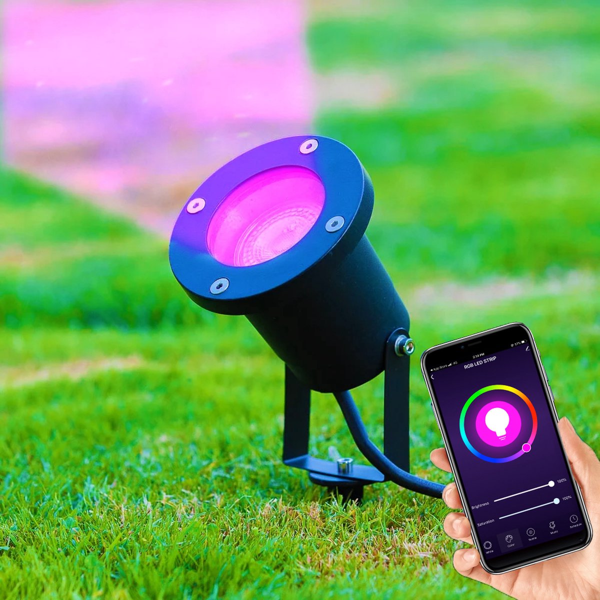 .LED Smart Grond - Prikspot | GU10 | Samara | Hue Compatible | Incl. Zigbee spot