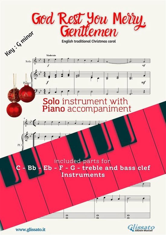 Christmas carols for all instruments and easy piano 10 - God ... - cover