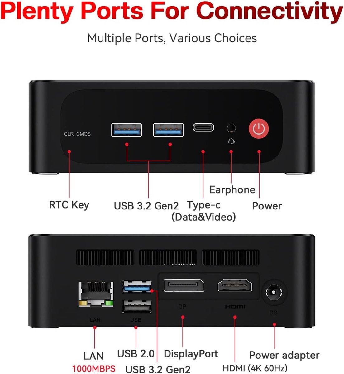 Beelink Mini PC AMD Ryzen 7 5800H(8C/16T,up to 4.4 GHz), SER5 Pro Mini Computer 32GB | bol Beelink Mini PC AMD Ryzen 7 5800H(8C/16T,up to 4.4 GHz), SER5 Pro Mini Computer 32GB | bol