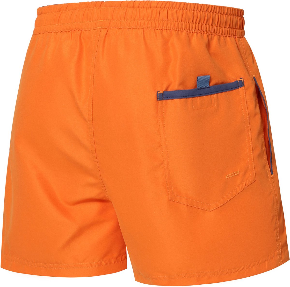 Ladeheid LA - ZA - SWS - 1001 Heren Zwembroek - Zwemshorts - met zijzakken en achterzak - sneldrogend - met binnenslip van mesh - Koordsluiting - Polyester - Oranje/Kobalt — afbeelding 3