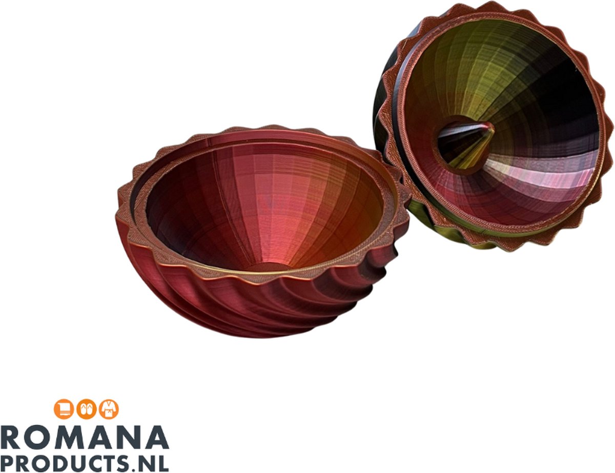 Romana Products - Sauna IJsbalmaker met Kegel - Infusiebal - Sneeuwbalvorm - Aroma en geur verdamper - Donker Rode Accessoire voor Sauna en Wellness