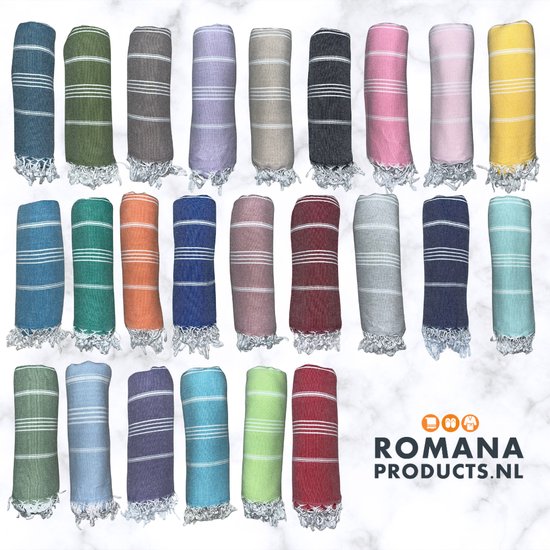 Serviette hammam | Bande | Rouge | 100 x 180 cm | Plage | Sauna / Bien-être | Vacances | À la maison