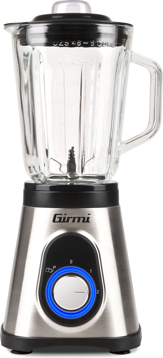 Girmi FR9100 blender Blender voor op aanrecht 700 W Zwart, Roestvrijstaal, Transparant