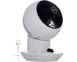 Tafelventilator krachtig compact 11m² bereik 15m oscillatie verticaal kantelen keuken - PCF-SM12 - Wit. Tafelventilator
