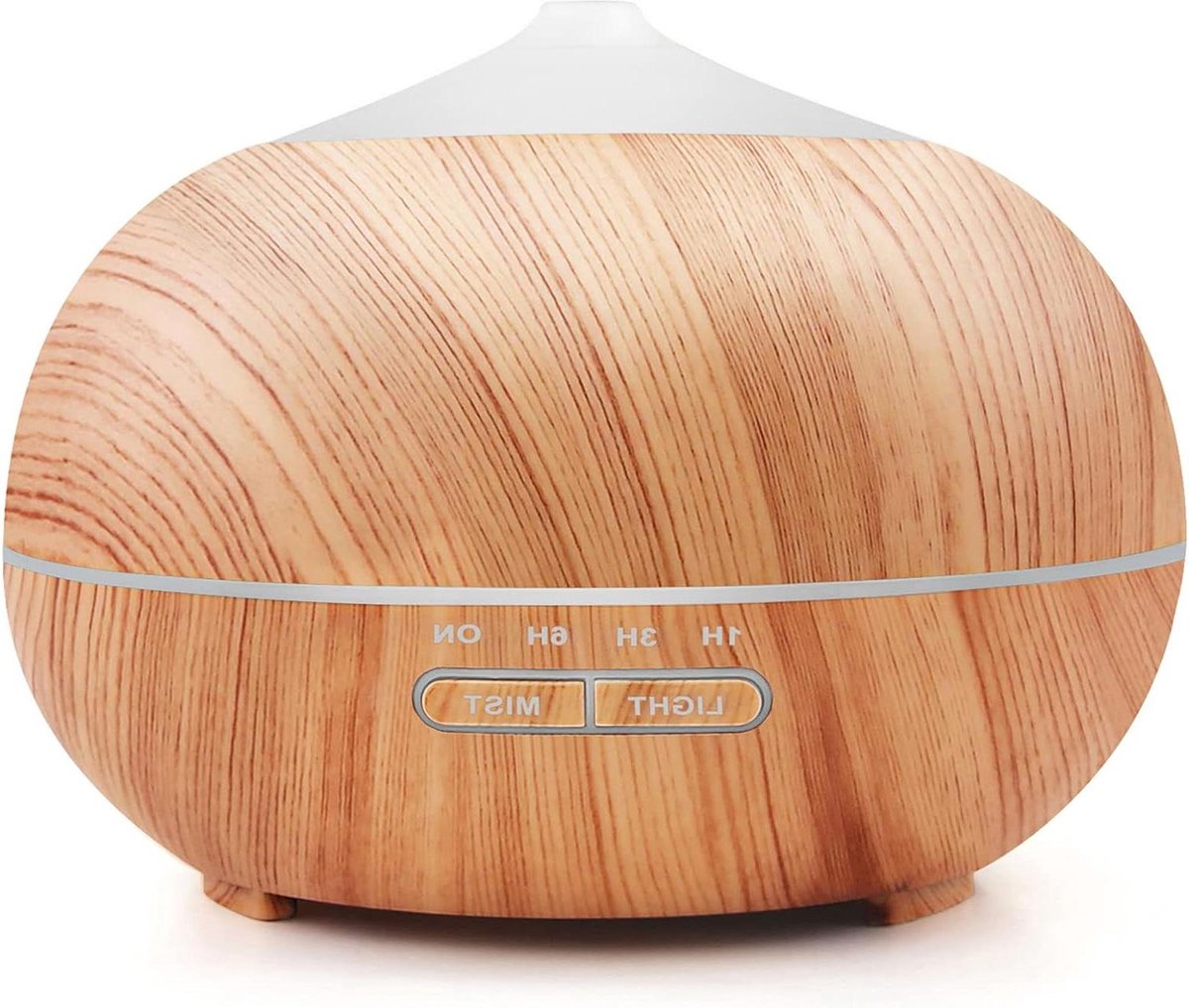 400ml Ultrasone Aromadiffuser voor Geurolieën en Aromatherapie - Elektrische Luchtbevochtiger met 7 Kleuren Ledlampjes voor Thuis, Slaapkamer, Kantoor, Yoga en SPA