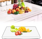 Snijplank met tegenlip doorzichtige glas werkblad beschermer 157 x 118 inch - Grote snijplank voor aanrecht - Keuken geschenken