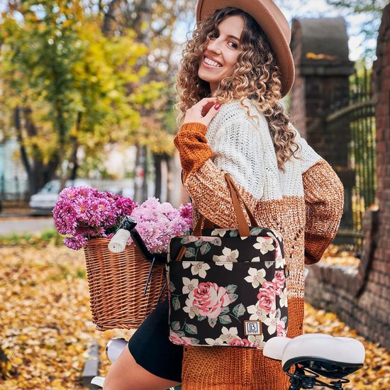 Koeltas klein - 7L, lunchtas voor dames, vierlaags geïsoleerde koeltas met koelelementen, veelzijdige lunchtas in de kleur bloemen van KOEL — afbeelding 5