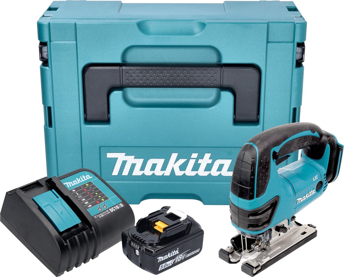 Makita DJV 180 ST1XJ accu-decoupeerzaag 18 V 135 mm + 1x accu 5,0 Ah + oplader + Makpac
