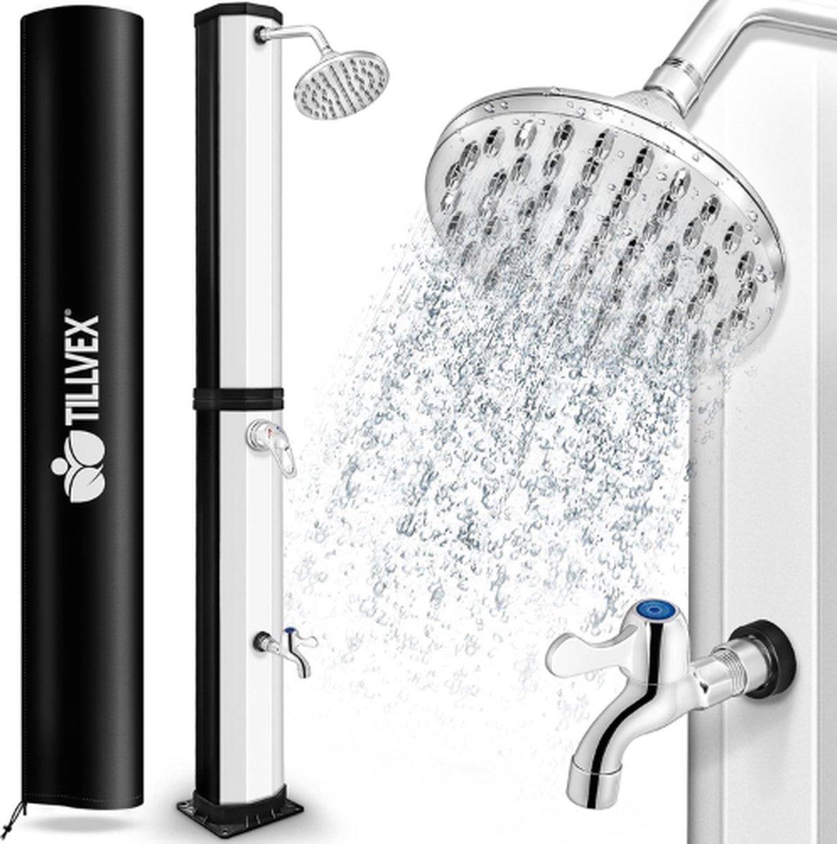 Tillvex® Tuindouche - Tuindouche Buitendouche - Verstelbare Douchekop - Buitendouches - Buitendouche Camping - Camping Douche Met Douchekop