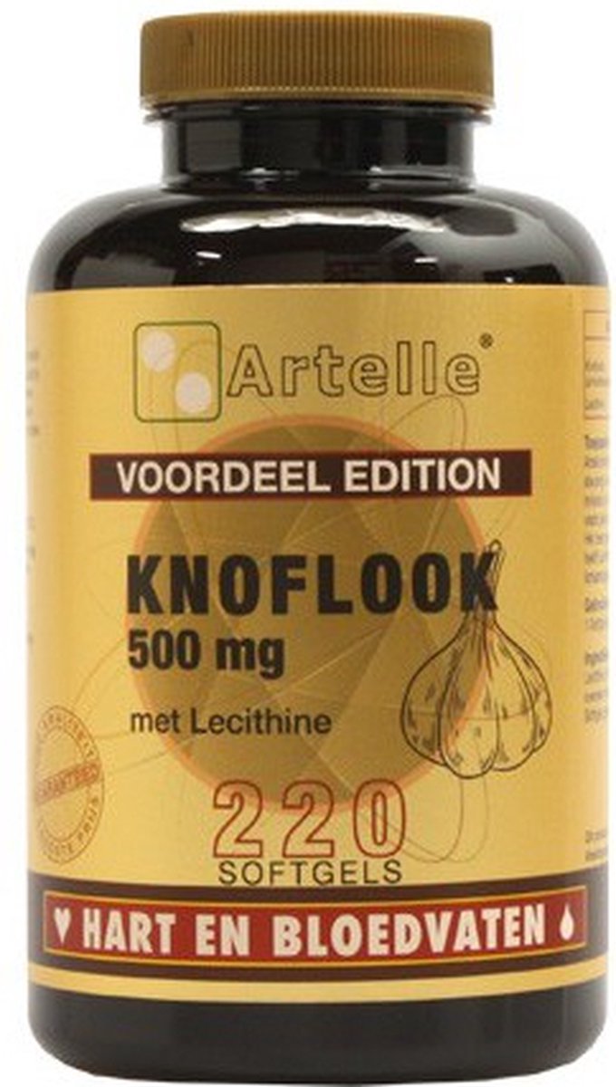 Artelle Knoflook 500mg + 250mg lecithine 220 Softgels